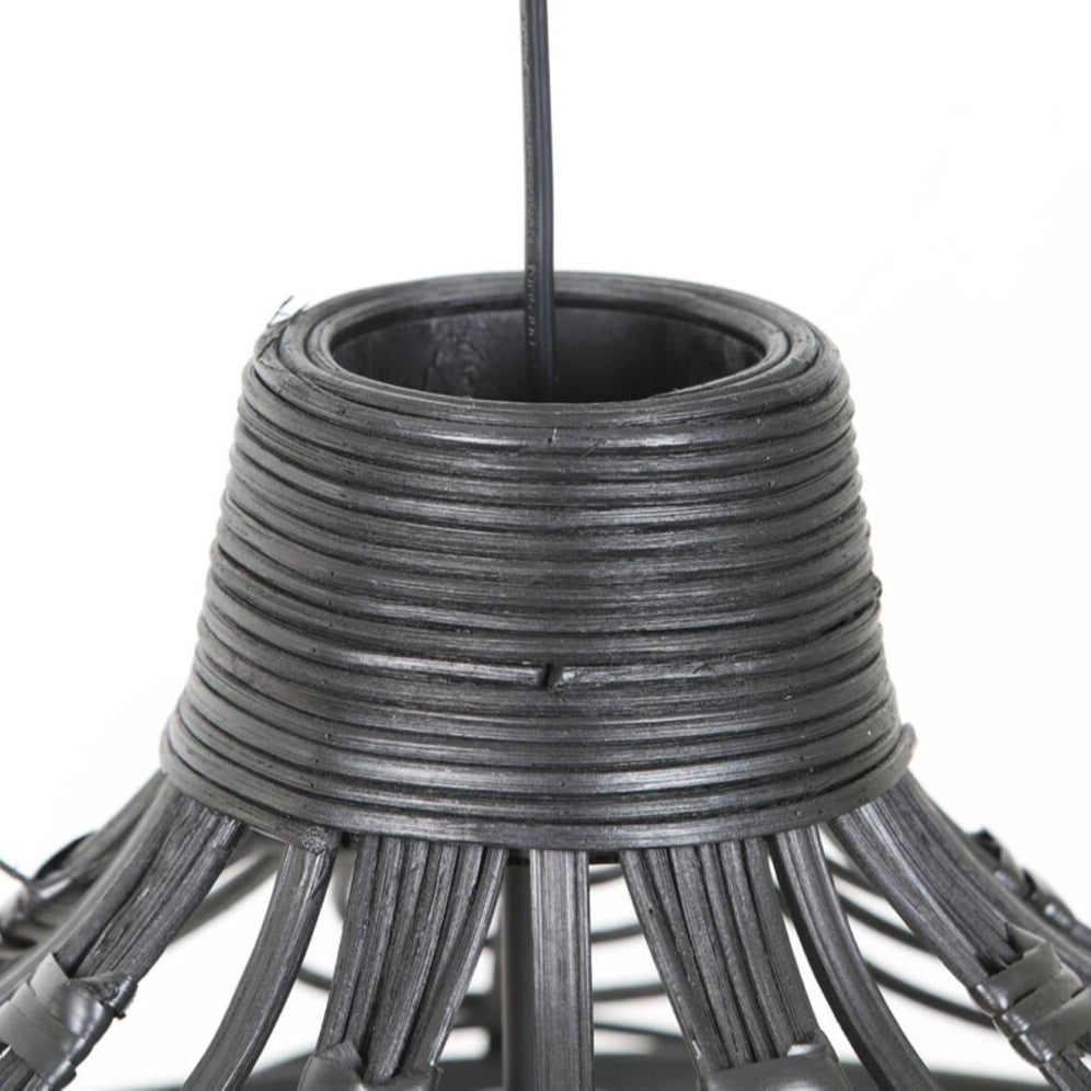 Black Decorative Rattan Hanging Light - 2943812 - Uneeka